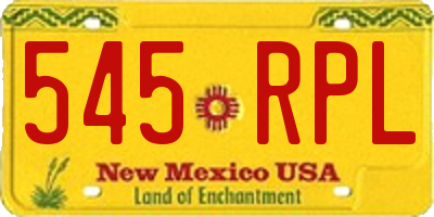 NM license plate 545RPL