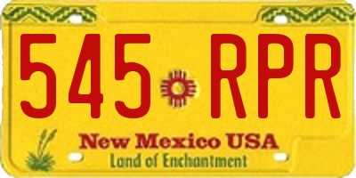 NM license plate 545RPR