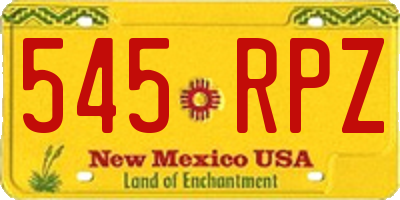 NM license plate 545RPZ