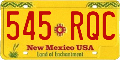 NM license plate 545RQC