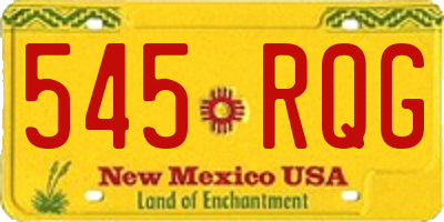 NM license plate 545RQG