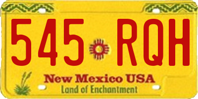 NM license plate 545RQH