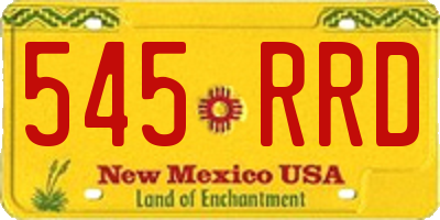 NM license plate 545RRD