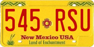 NM license plate 545RSU