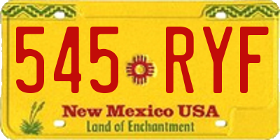 NM license plate 545RYF
