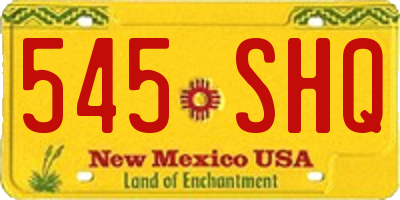 NM license plate 545SHQ