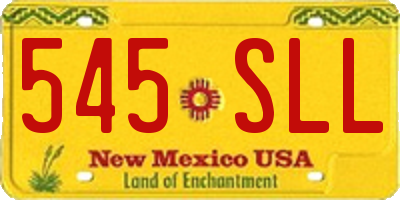 NM license plate 545SLL