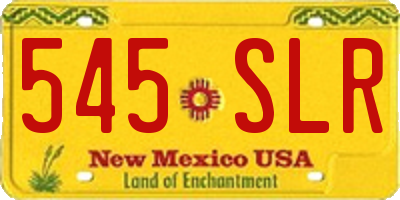 NM license plate 545SLR