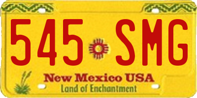 NM license plate 545SMG