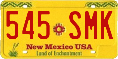 NM license plate 545SMK