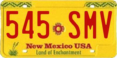 NM license plate 545SMV