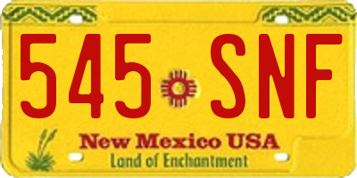 NM license plate 545SNF