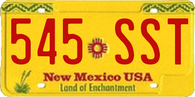 NM license plate 545SST