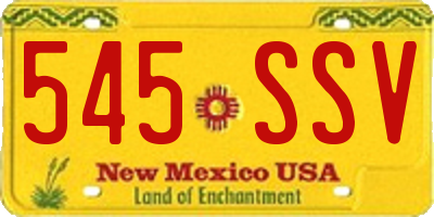 NM license plate 545SSV