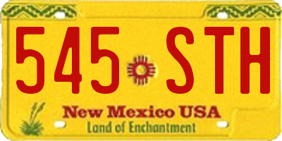 NM license plate 545STH