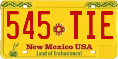 NM license plate 545TIE
