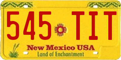 NM license plate 545TIT
