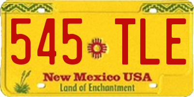 NM license plate 545TLE
