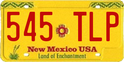 NM license plate 545TLP