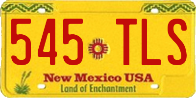 NM license plate 545TLS