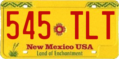 NM license plate 545TLT