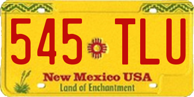 NM license plate 545TLU