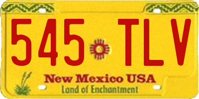 NM license plate 545TLV