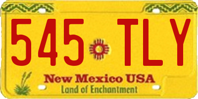 NM license plate 545TLY
