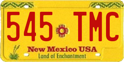 NM license plate 545TMC