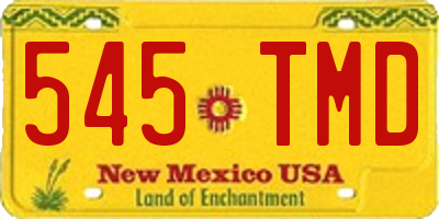 NM license plate 545TMD