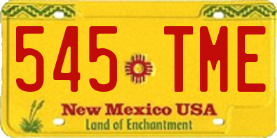 NM license plate 545TME
