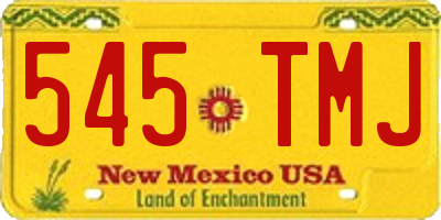 NM license plate 545TMJ