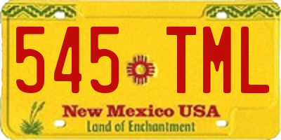 NM license plate 545TML