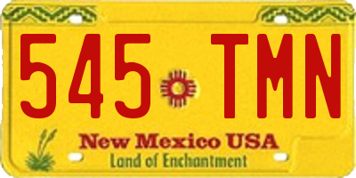 NM license plate 545TMN