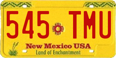 NM license plate 545TMU