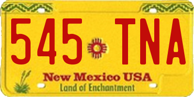 NM license plate 545TNA