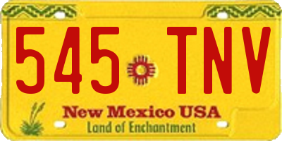 NM license plate 545TNV