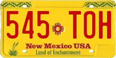 NM license plate 545TOH
