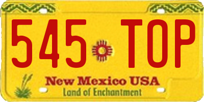 NM license plate 545TOP