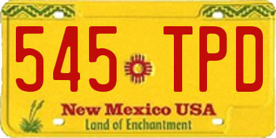 NM license plate 545TPD