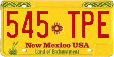 NM license plate 545TPE