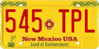 NM license plate 545TPL