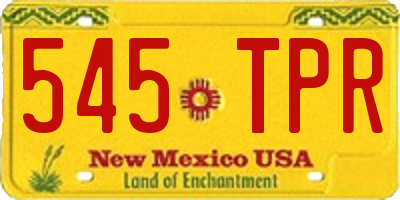 NM license plate 545TPR