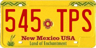 NM license plate 545TPS