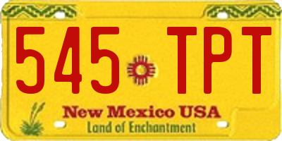 NM license plate 545TPT