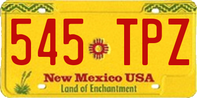 NM license plate 545TPZ
