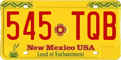 NM license plate 545TQB