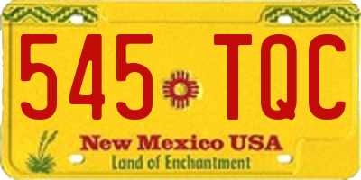 NM license plate 545TQC