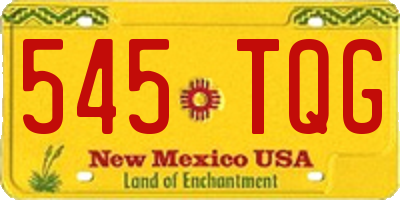 NM license plate 545TQG