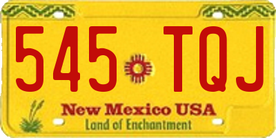 NM license plate 545TQJ